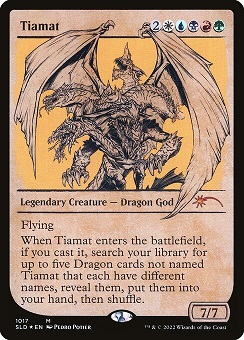 Tiamat Secret Lair Drop - Here Be Dragons Art